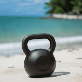 Kettlebell sur la plage