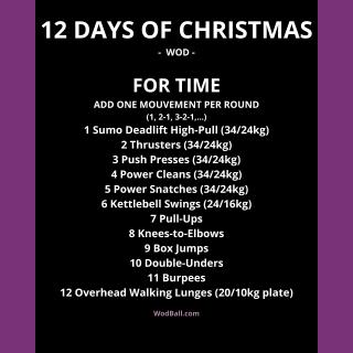 12 days of Christmas WOD plan