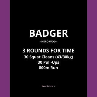 Le plan WOD Badger