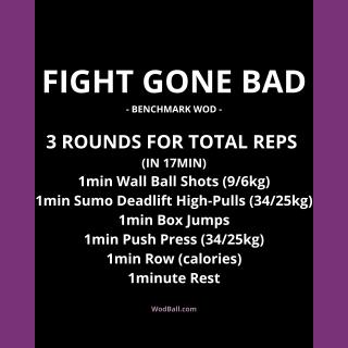 Plan Fight Gone Bad WOD