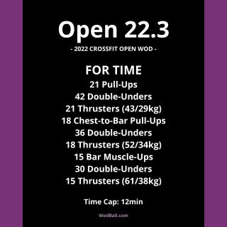 Plan d'entraînement WOD Open 22.3