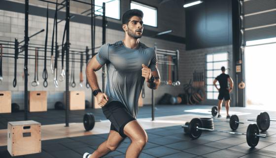 Athlète en salle de CrossFit