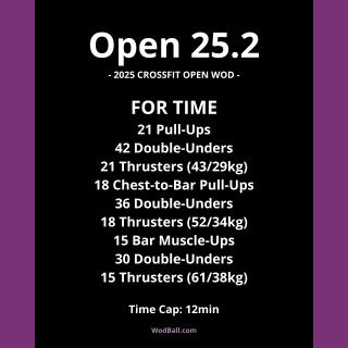 WOD CrossFit Open 25.2 plan