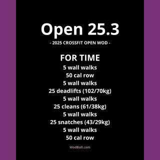 CrossFit Open 25.3 plan d'entraînement