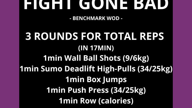 Plan Fight Gone Bad WOD